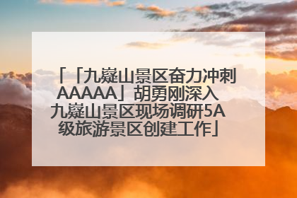 「九嶷山景区奋力冲刺AAAAA」胡勇刚深入九嶷山景区现场调研5A级旅游景区创建工作