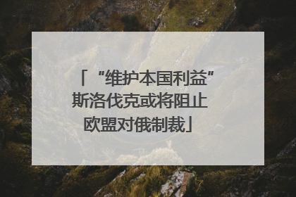 “维护本国利益” 斯洛伐克或将阻止欧盟对俄制裁