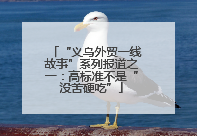 “义乌外贸一线故事”系列报道之一：高标准不是“没苦硬吃”
