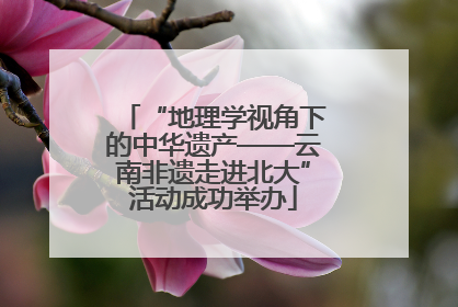 “地理学视角下的中华遗产——云南非遗走进北大”活动成功举办