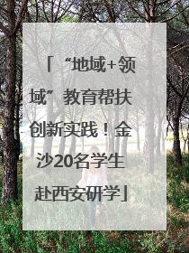“地域+领域”教育帮扶创新实践！金沙20名学生赴西安研学