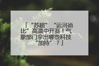 “苏超”“运河德比”高温中开赛！气象部门拿出哪些科技“加持”？
