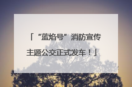 “蓝焰号”消防宣传主题公交正式发车！