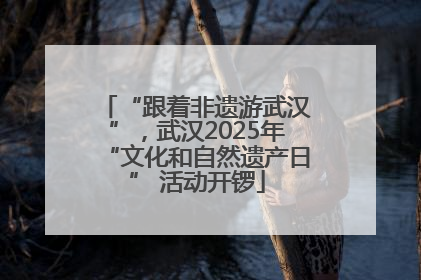 “跟着非遗游武汉”，武汉2025年“文化和自然遗产日” 活动开锣