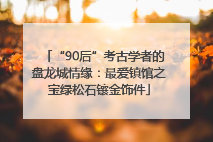 “90后”考古学者的盘龙城情缘：最爱镇馆之宝绿松石镶金饰件