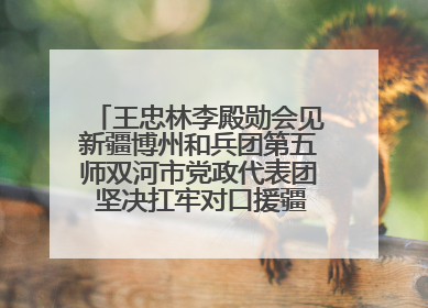 王忠林李殿勋会见新疆博州和兵团第五师双河市党政代表团 坚决扛牢对口援疆重大政治责任 推动双方实现优势互补务实合作