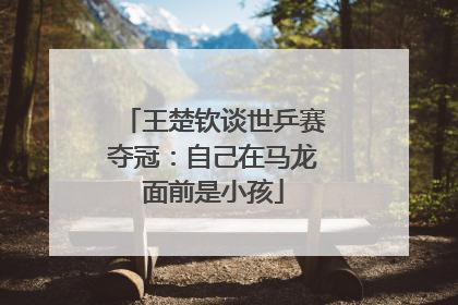 王楚钦谈世乒赛夺冠：自己在马龙面前是小孩