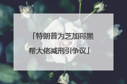 特朗普为芝加哥黑帮大佬减刑引争议