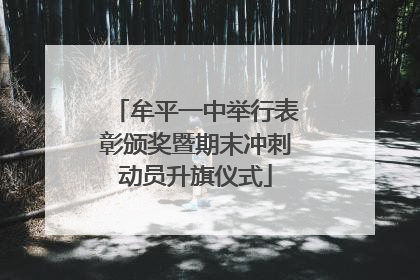 牟平一中举行表彰颁奖暨期末冲刺动员升旗仪式