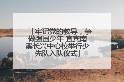牢记党的教导，争做强国少年 宜宾南溪长兴中心校举行少先队入队仪式