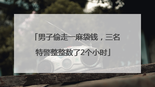 男子偷走一麻袋钱，三名特警整整数了2个小时