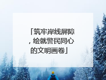 筑牢岸线屏障，绘就警民同心的文明画卷