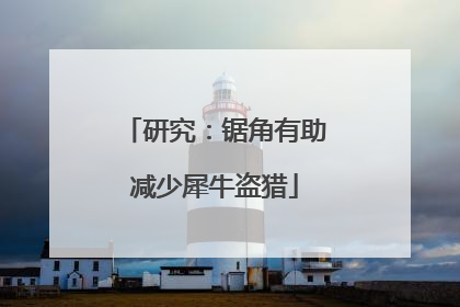 研究：锯角有助减少犀牛盗猎