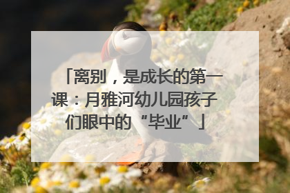 离别，是成长的第一课：月雅河幼儿园孩子们眼中的“毕业”