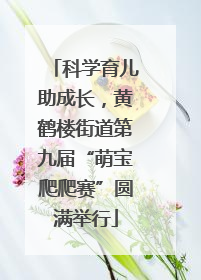 科学育儿助成长，黄鹤楼街道第九届“萌宝爬爬赛”圆满举行