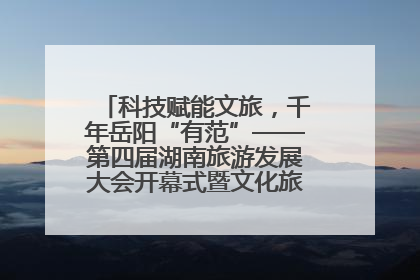 科技赋能文旅，千年岳阳“有范”——第四届湖南旅游发展大会开幕式暨文化旅游推介会侧记