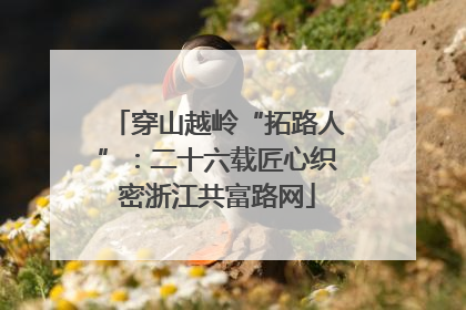 穿山越岭“拓路人”：二十六载匠心织密浙江共富路网