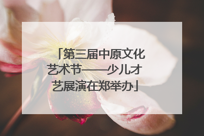 第三届中原文化艺术节——少儿才艺展演在郑举办