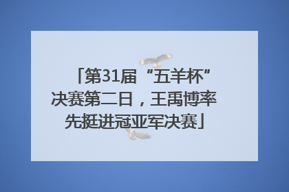 第31届“五羊杯”决赛第二日，王禹博率先挺进冠亚军决赛