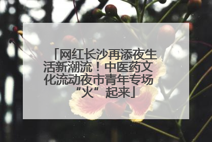 网红长沙再添夜生活新潮流！中医药文化流动夜市青年专场“火”起来