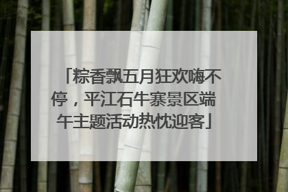 粽香飘五月狂欢嗨不停，平江石牛寨景区端午主题活动热忱迎客
