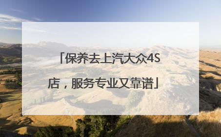 保养去上汽大众4S店，服务专业又靠谱