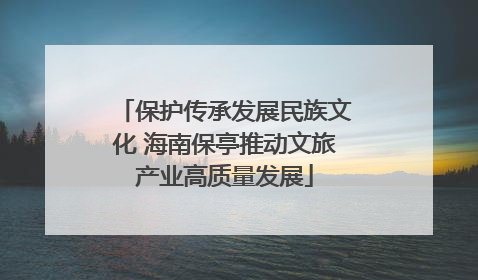 保护传承发展民族文化 海南保亭推动文旅产业高质量发展
