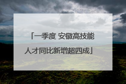 一季度 安徽高技能人才同比新增超四成