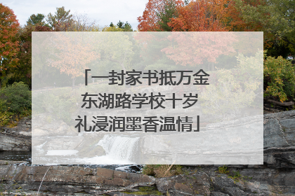 一封家书抵万金 东湖路学校十岁礼浸润墨香温情