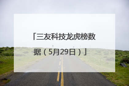 三友科技龙虎榜数据（5月29日）