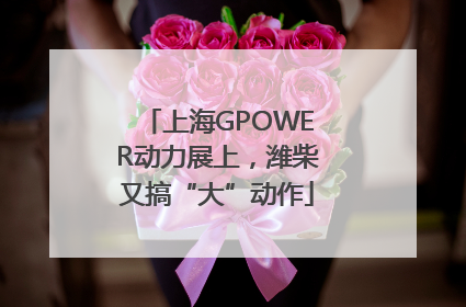 上海GPOWER动力展上，潍柴又搞“大”动作