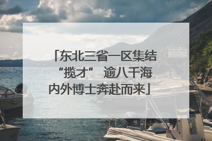 东北三省一区集结“揽才” 逾八千海内外博士奔赴而来