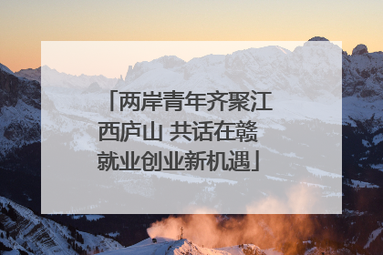 两岸青年齐聚江西庐山 共话在赣就业创业新机遇