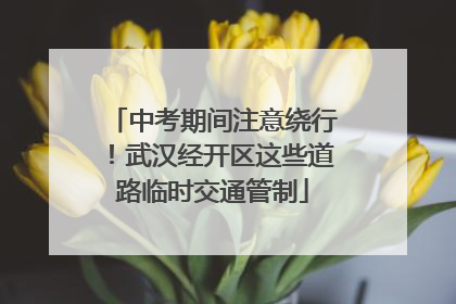中考期间注意绕行！武汉经开区这些道路临时交通管制