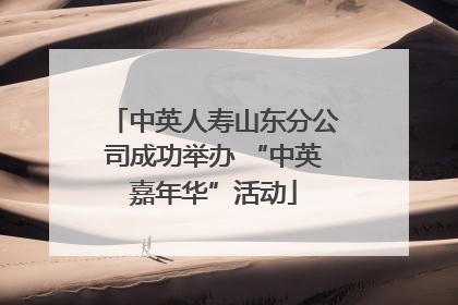 中英人寿山东分公司成功举办 “中英嘉年华”活动