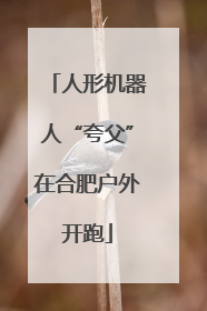 人形机器人“夸父”在合肥户外开跑