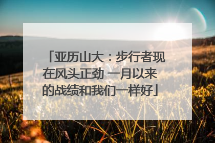 亚历山大：步行者现在风头正劲 一月以来的战绩和我们一样好