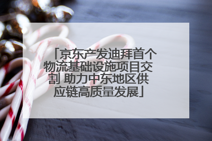 京东产发迪拜首个物流基础设施项目交割 助力中东地区供应链高质量发展