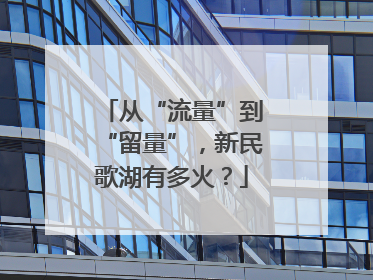 从“流量”到“留量”，新民歌湖有多火？