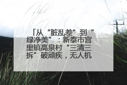 从“脏乱差”到“绿净美”：新泰市宫里镇高泉村“三清三拆”破顽疾，无人机“天眼”护新颜