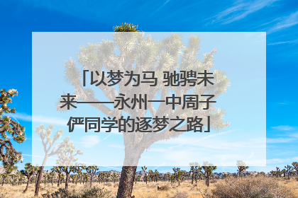 以梦为马 驰骋未来——永州一中周子俨同学的逐梦之路