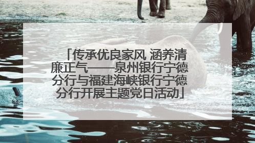 传承优良家风 涵养清廉正气——泉州银行宁德分行与福建海峡银行宁德分行开展主题党日活动