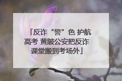 反诈“警”色 护航高考 黄陂公安把反诈课堂搬到考场外