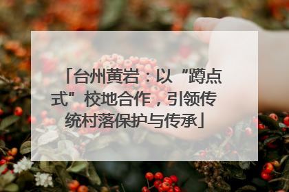 台州黄岩：以“蹲点式”校地合作，引领传统村落保护与传承