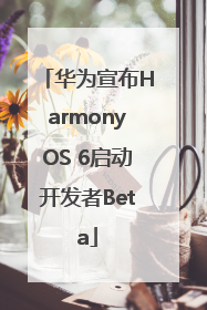 华为宣布HarmonyOS 6启动开发者Beta