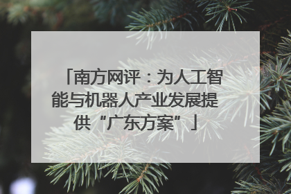 南方网评：为人工智能与机器人产业发展提供“广东方案”