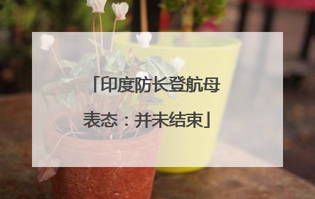 印度防长登航母表态：并未结束