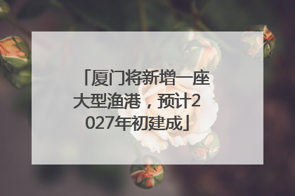 厦门将新增一座大型渔港，预计2027年初建成