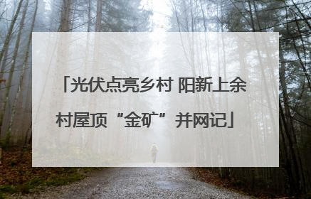 光伏点亮乡村 阳新上余村屋顶“金矿”并网记