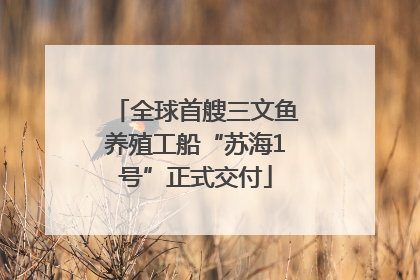 全球首艘三文鱼养殖工船“苏海1号”正式交付